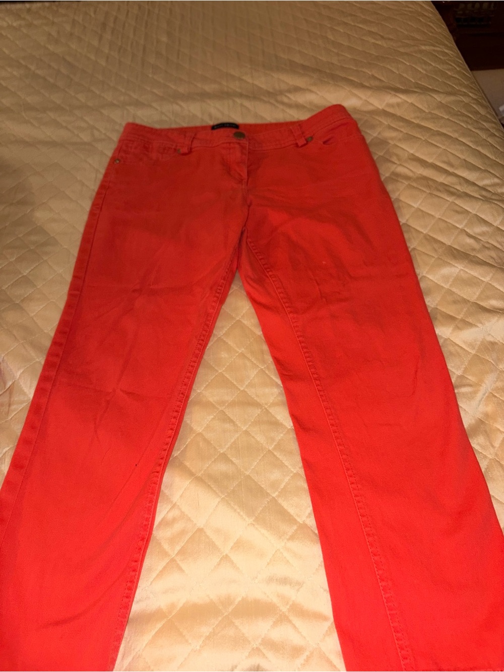 Willi Smith Vibrant Red Straight-Leg Jeans